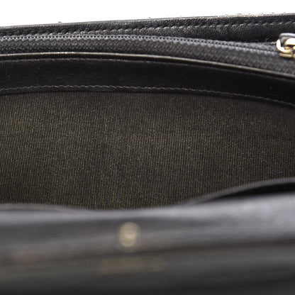Chanel Perforated Lambskin Quilted Large Gusset Flap Wallet Black 12 of 14