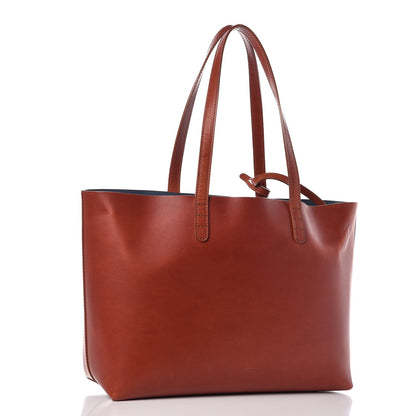 Mansur Gavriel Vegetable Tanned Calfskin Small Shopping Bag Brandy Avion 4 of 14