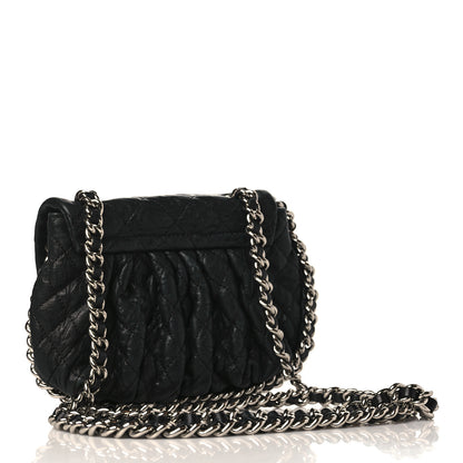 Chanel Washed Lambskin Quilted Mini Chain Around Flap Black 3 of 10