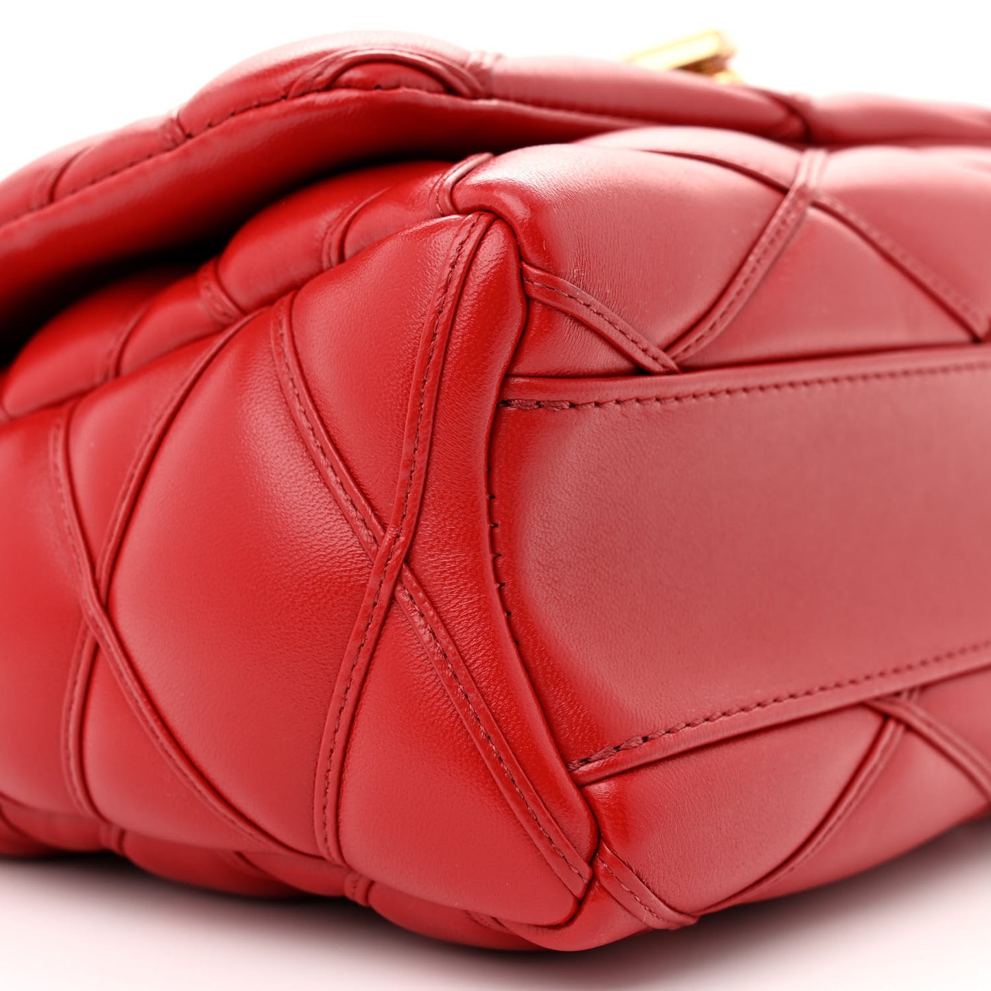 Lambskin Malletage Top Handle GO-14 MM Rouge