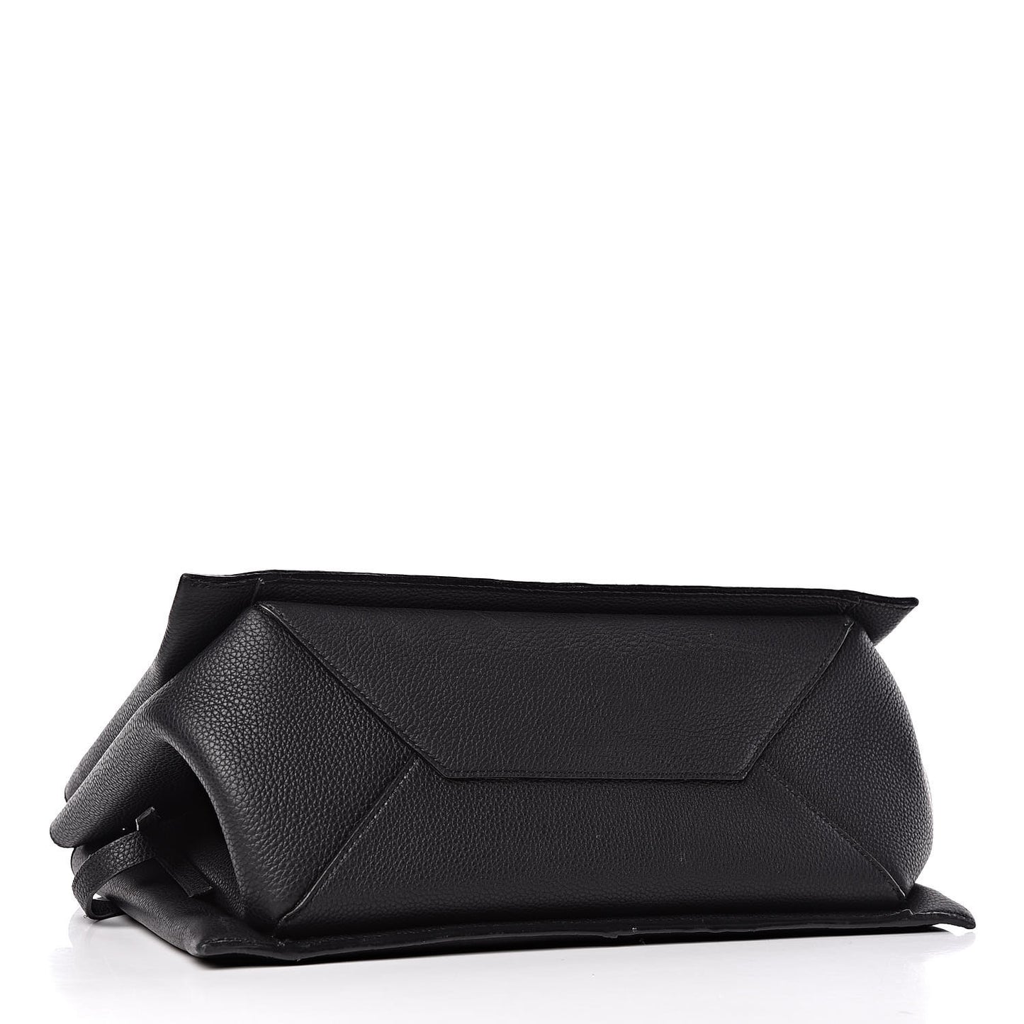 Baby Grained Calfskin Small Tri-Fold Bag Black