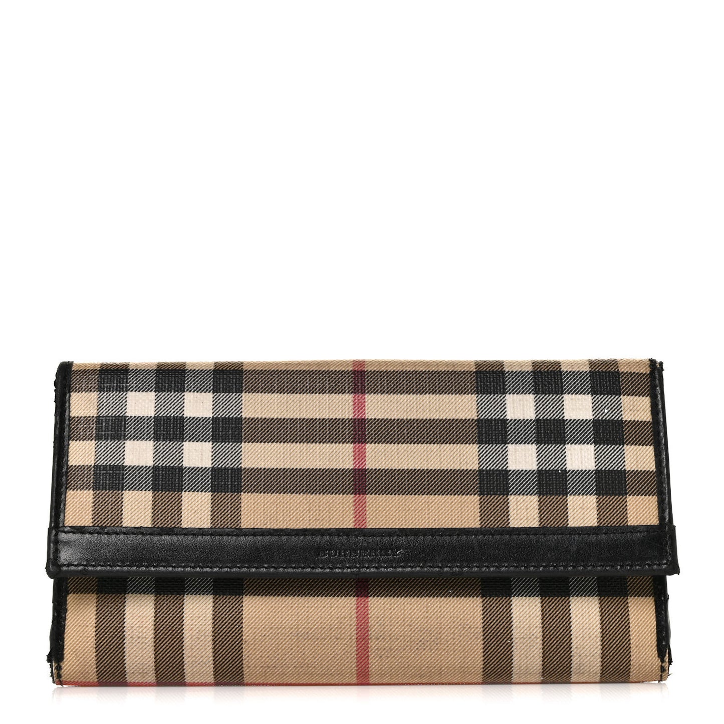 House Check Continental Wallet Black
