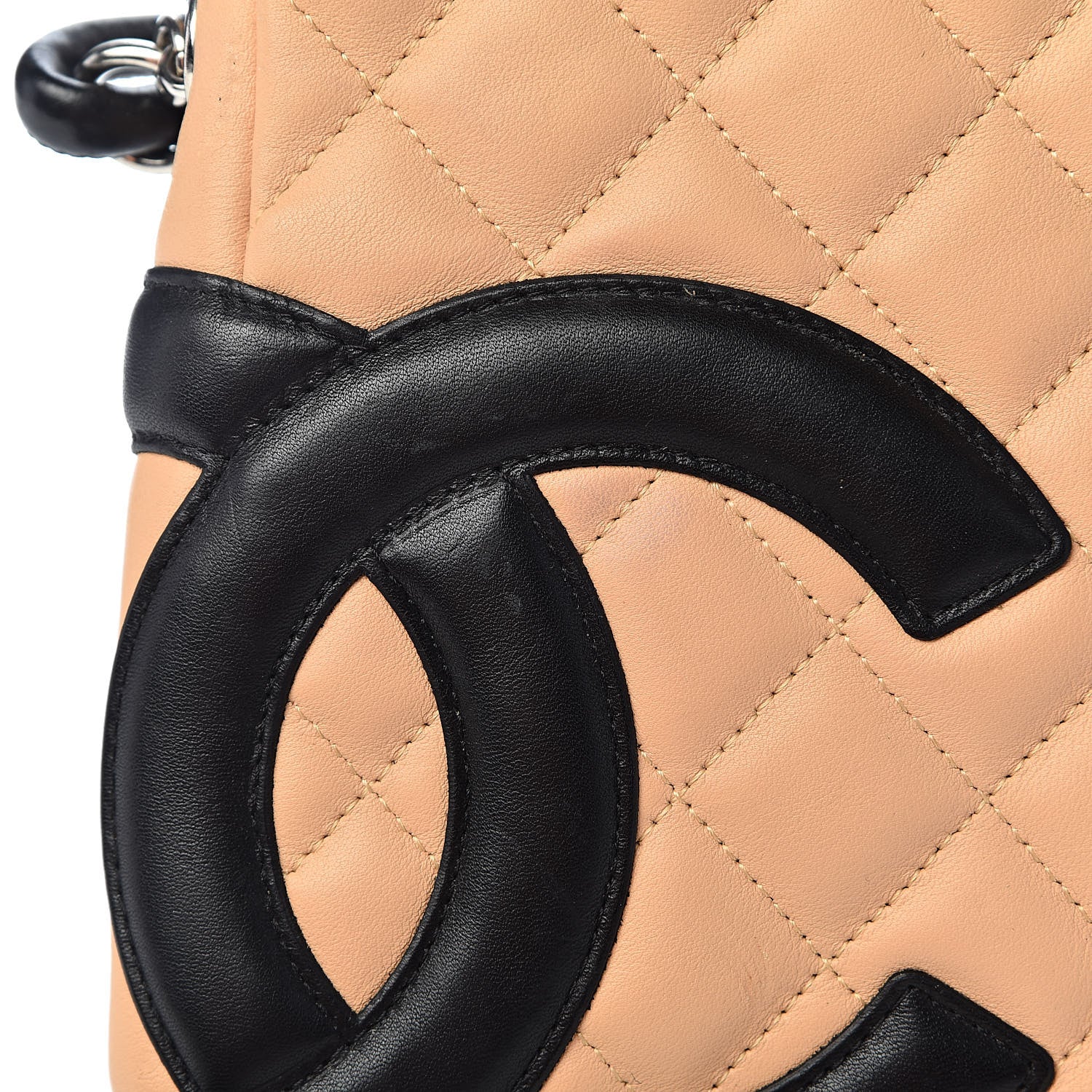 Chanel Calfskin Quilted Medium Cambon Messenger Beige Black 12 of 13