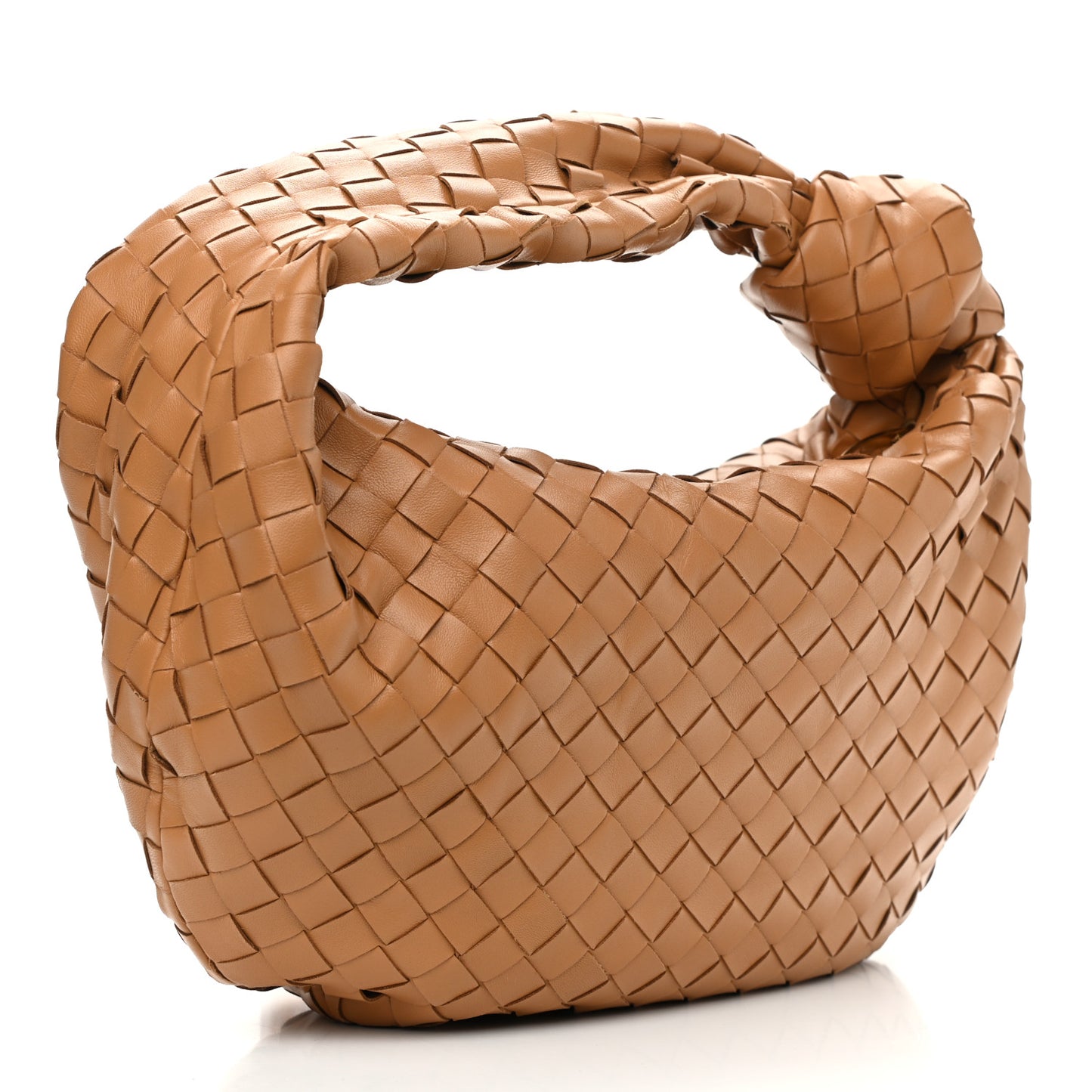 Nappa Intrecciato Teen Jodie Hobo Caramel
