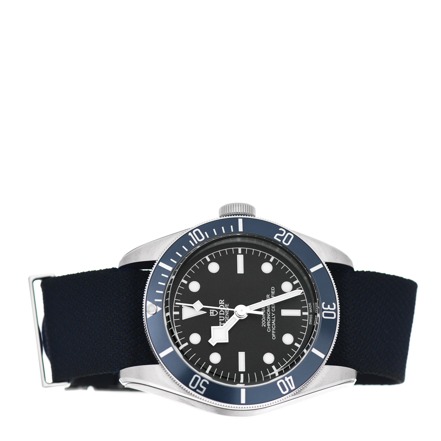 Stainless Steel Fabric 41mm Black Bay GMT Automatic Watch Blue 79230B