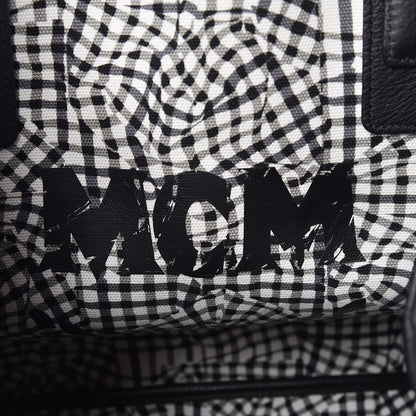 MCM Visetos Large Liz Reversible Shopper Tote Black 11 of 16