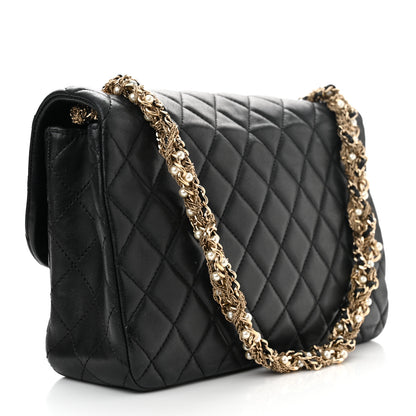 Chanel Lambskin Quilted Medium Westminster Pearl Flap Black 3 of 10