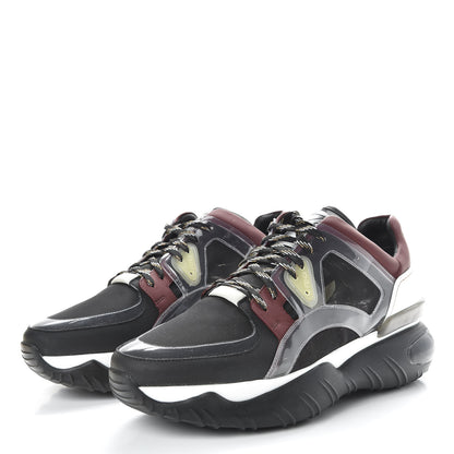 Fendi Technical Mesh Calfskin PVC Mens Chunky Sneakers 11 Black Multicolor 3 of 9