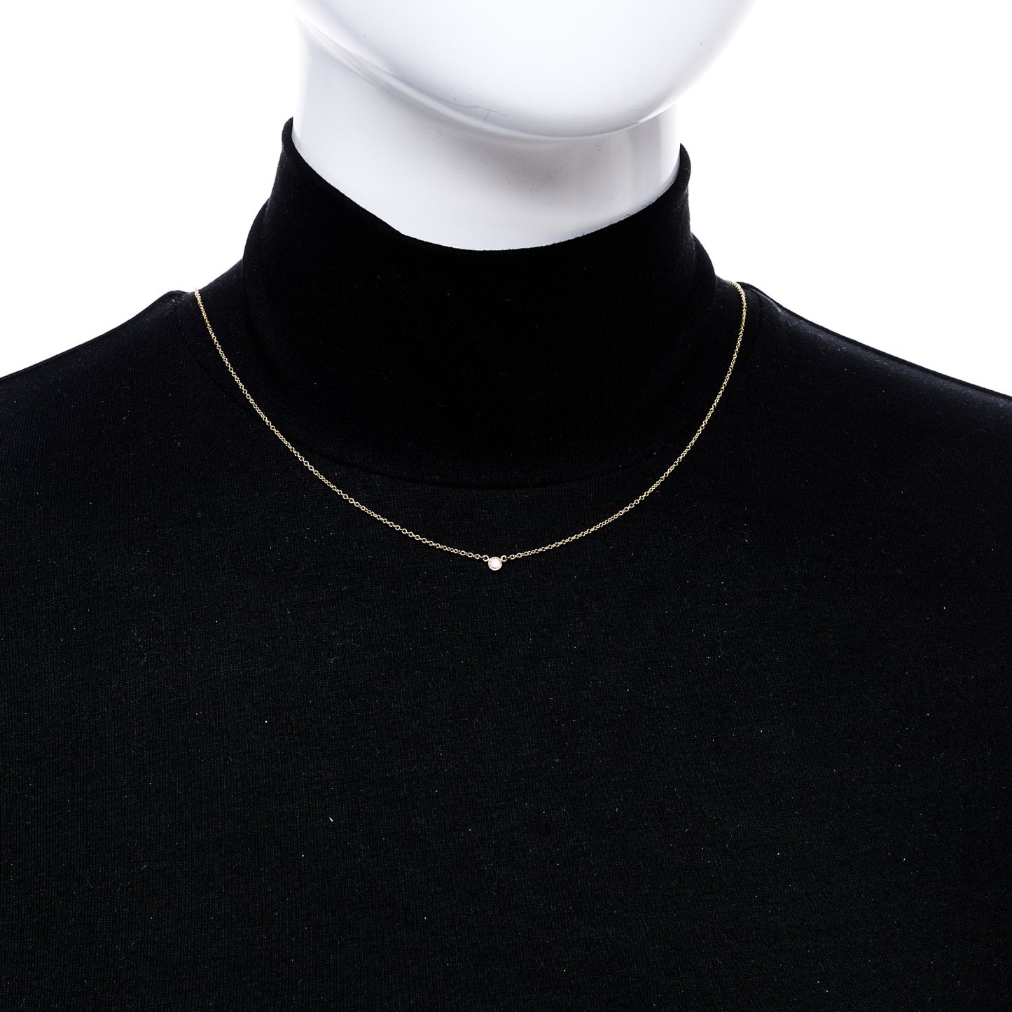 18K Yellow Gold Diamond .05ct Elsa Peretti Diamonds by the Yard Pendant Necklace
