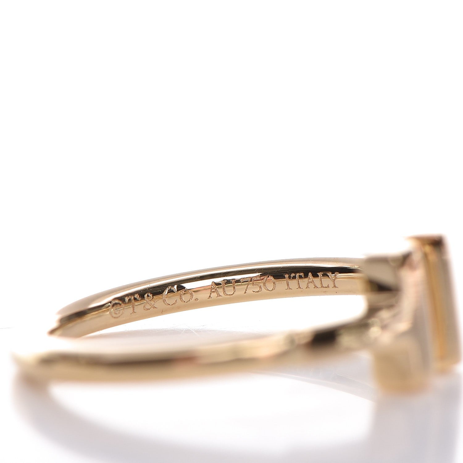 Tiffany 18K Yellow Gold T Wire Ring 4 3 of 3