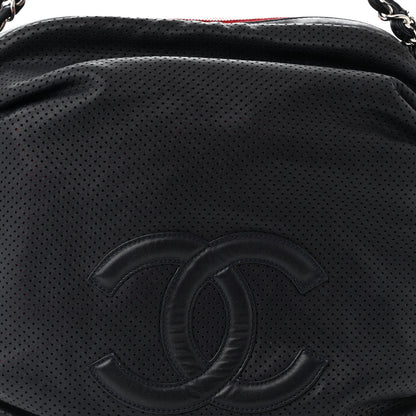 Chanel Lambskin Perforated Baseball Spirit Ligne Bag Navy 8 of 11