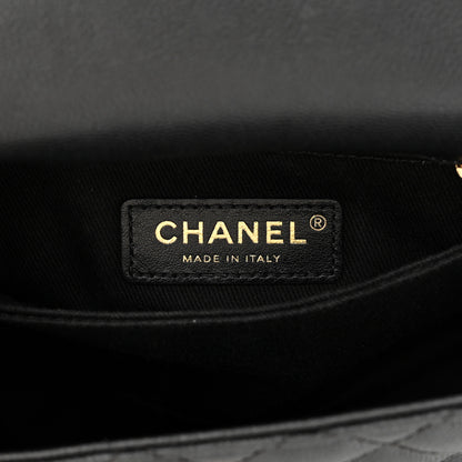 Chanel Caviar Lizard Embossed Quilted Mini Coco Handle Flap Black 6 of 11