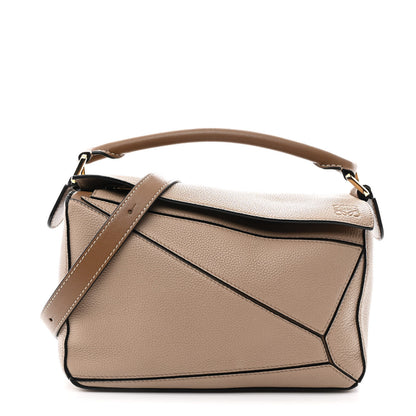 Loewe Grained Calfskin Small Puzzle Bag Sand Mink 1 of 11