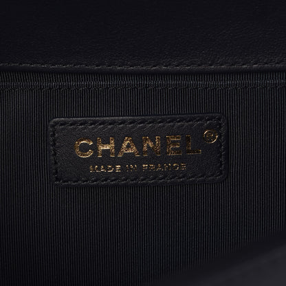 Chanel Lambskin Quilted Medium Boy Flap Dark Navy 6 of 7