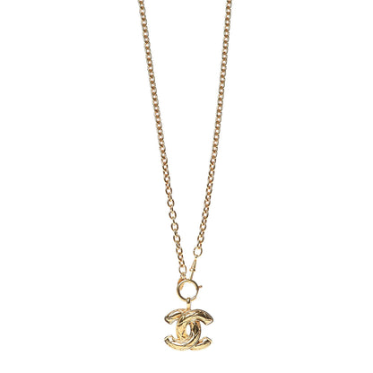 Chanel Quilted CC Necklace Gold 1 of 6