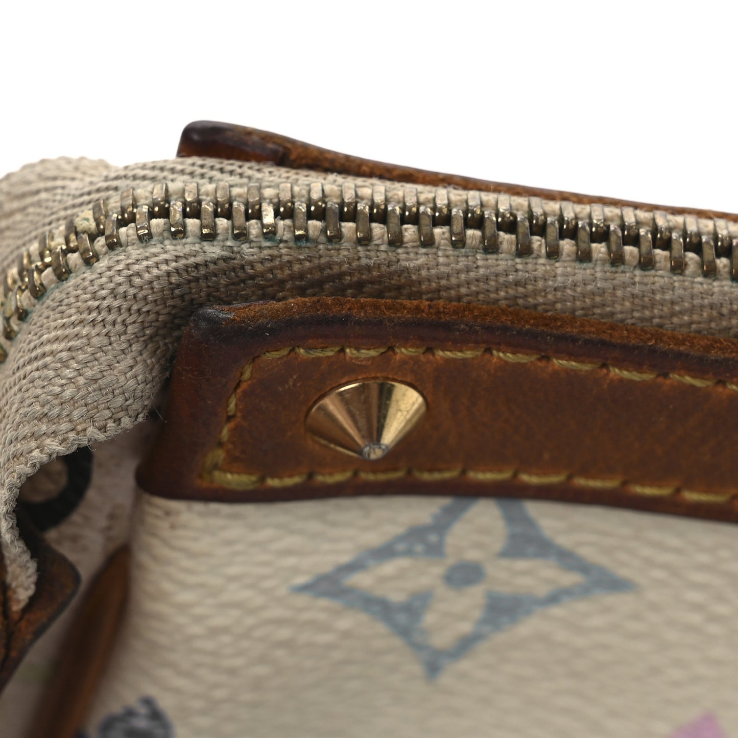 Monogram Multicolor Pochette Accessories White