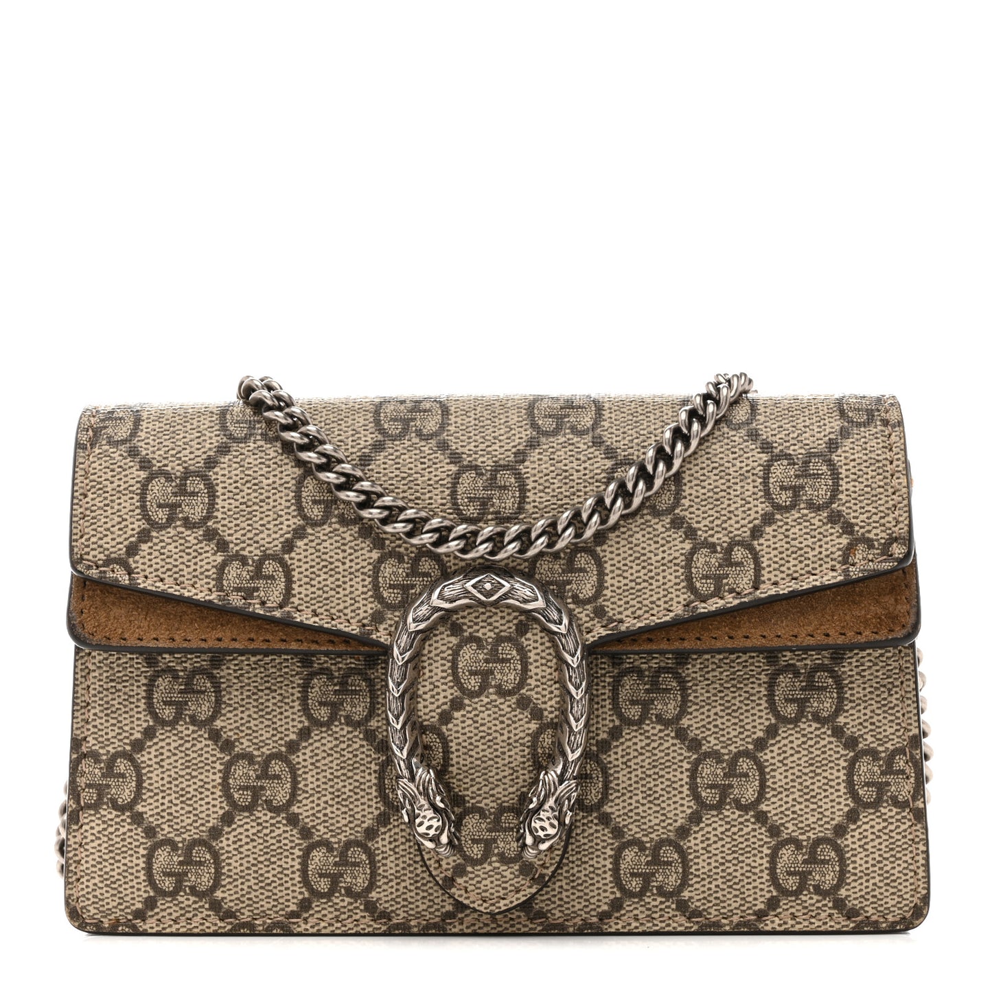 GG Supreme Monogram Super Mini Dionysus Shoulder Bag Taupe