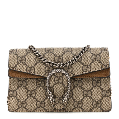 Gucci GG Supreme Monogram Super Mini Dionysus Shoulder Bag Taupe 1 of 12
