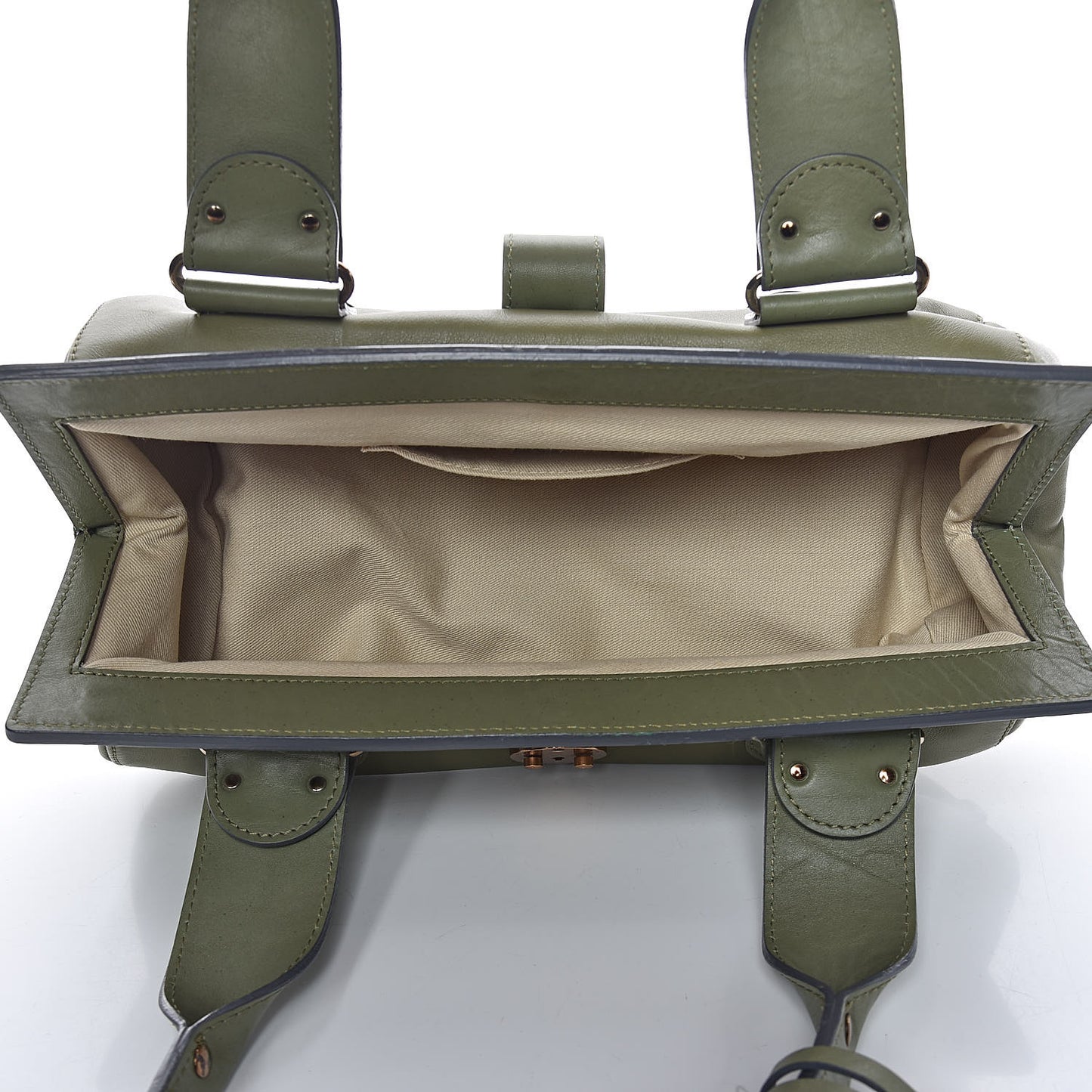 Calfskin Paddington Satchel Green