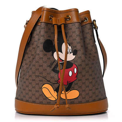 Gucci X DISNEY Mini Vintage GG Supreme Monogram Bucket Bag Beige Vintage Sun Oil 1 of 14