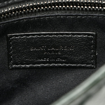 Saint Laurent Crinkled Calfskin Matelasse Monogram Niki Chain Wallet Khaki Militaire 6 of 10