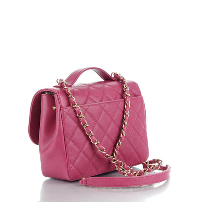 Chanel Caviar Quilted Small Business Affinity Flap Dark Pink 3 of 8