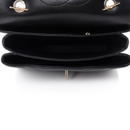 Chanel Lambskin Chevron Quilted Medium Trendy CC Dual Handle Flap Bag Black 5 of 10