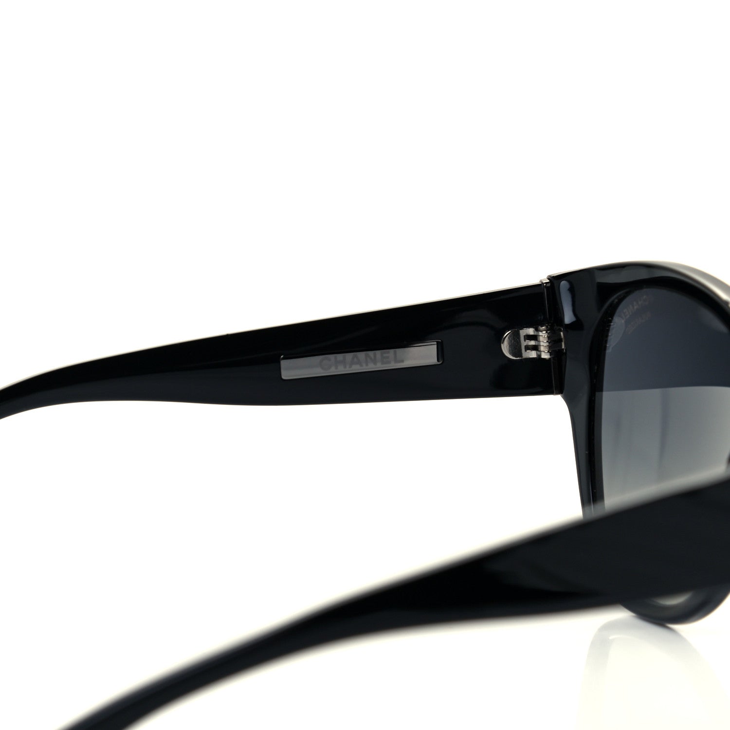 Chanel Acetate Polarized Butterfly CC Sunglasses 5412 Black 5 of 8