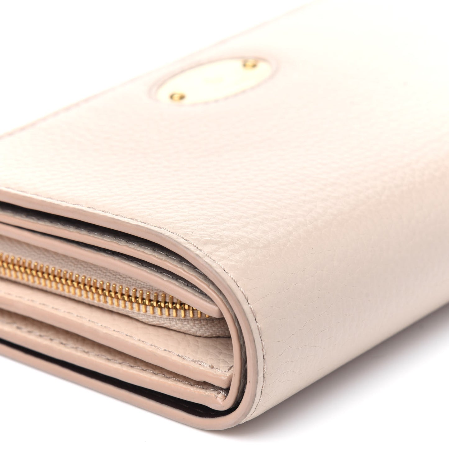 Small Classic Grain Medium Plaque French Purse Wallet Rosewater
