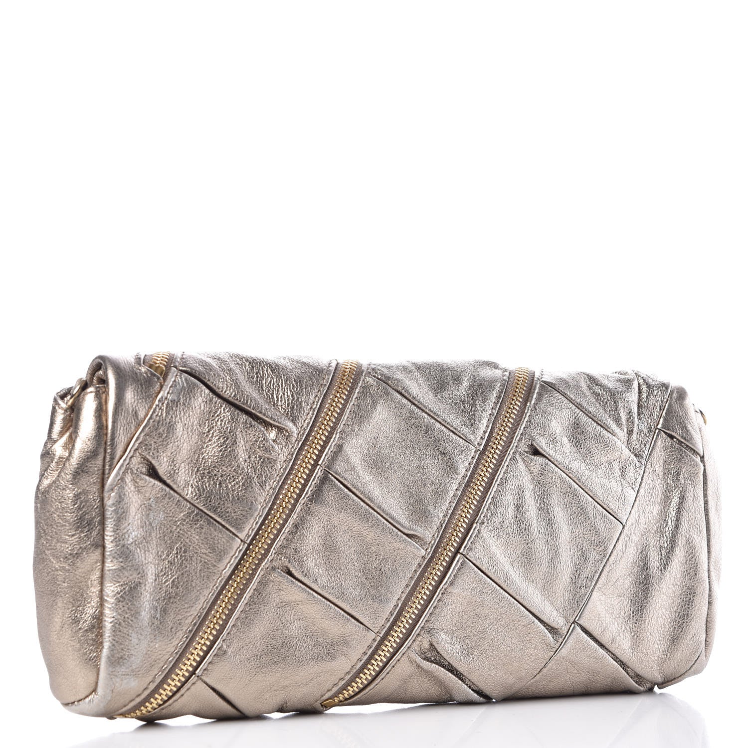 Christian Louboutin Metallic Calfskin Pillow Clutch Gold 3 of 6