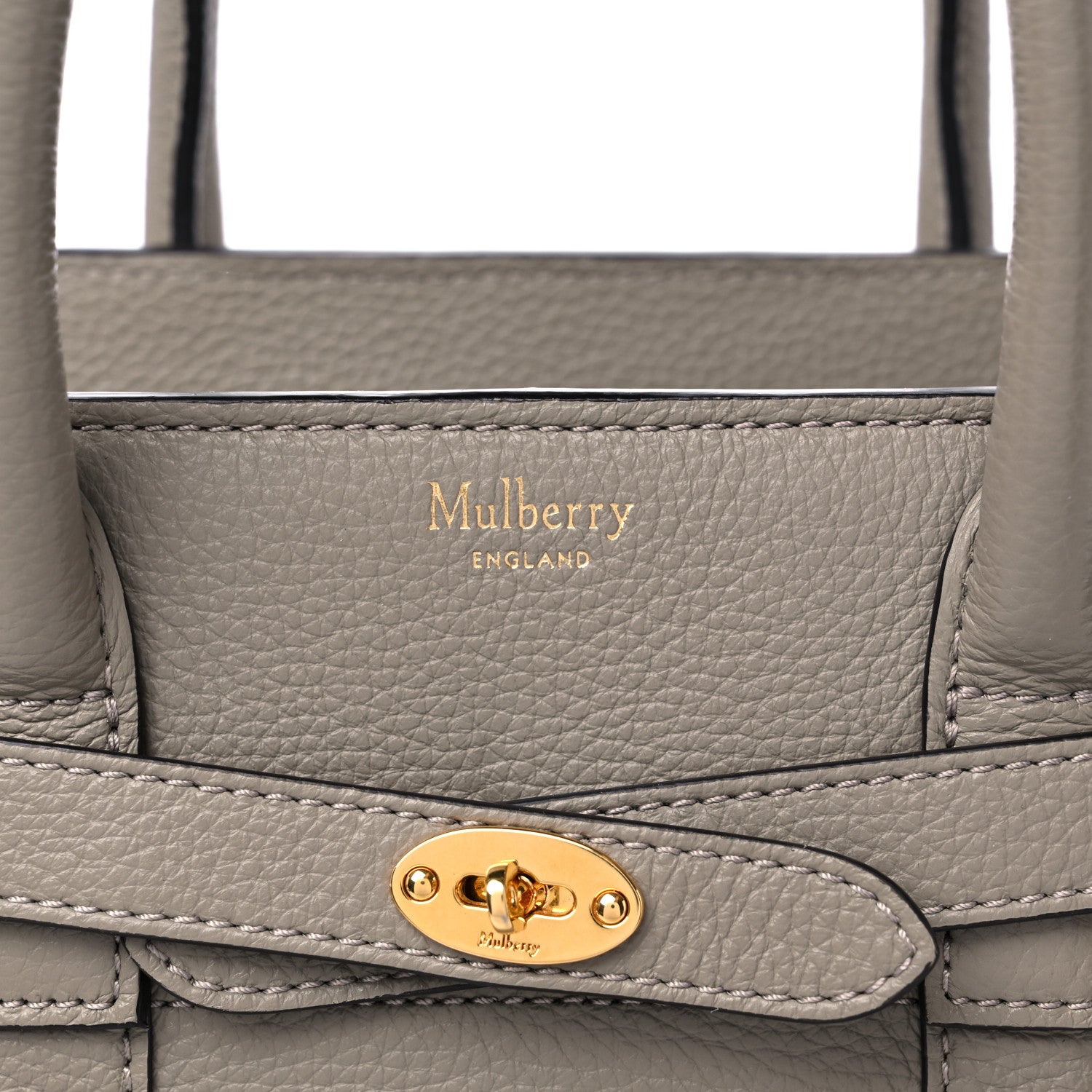 Mulberry Small Classic Grain Mini Zipped Bayswater Solid Grey 5 of 10