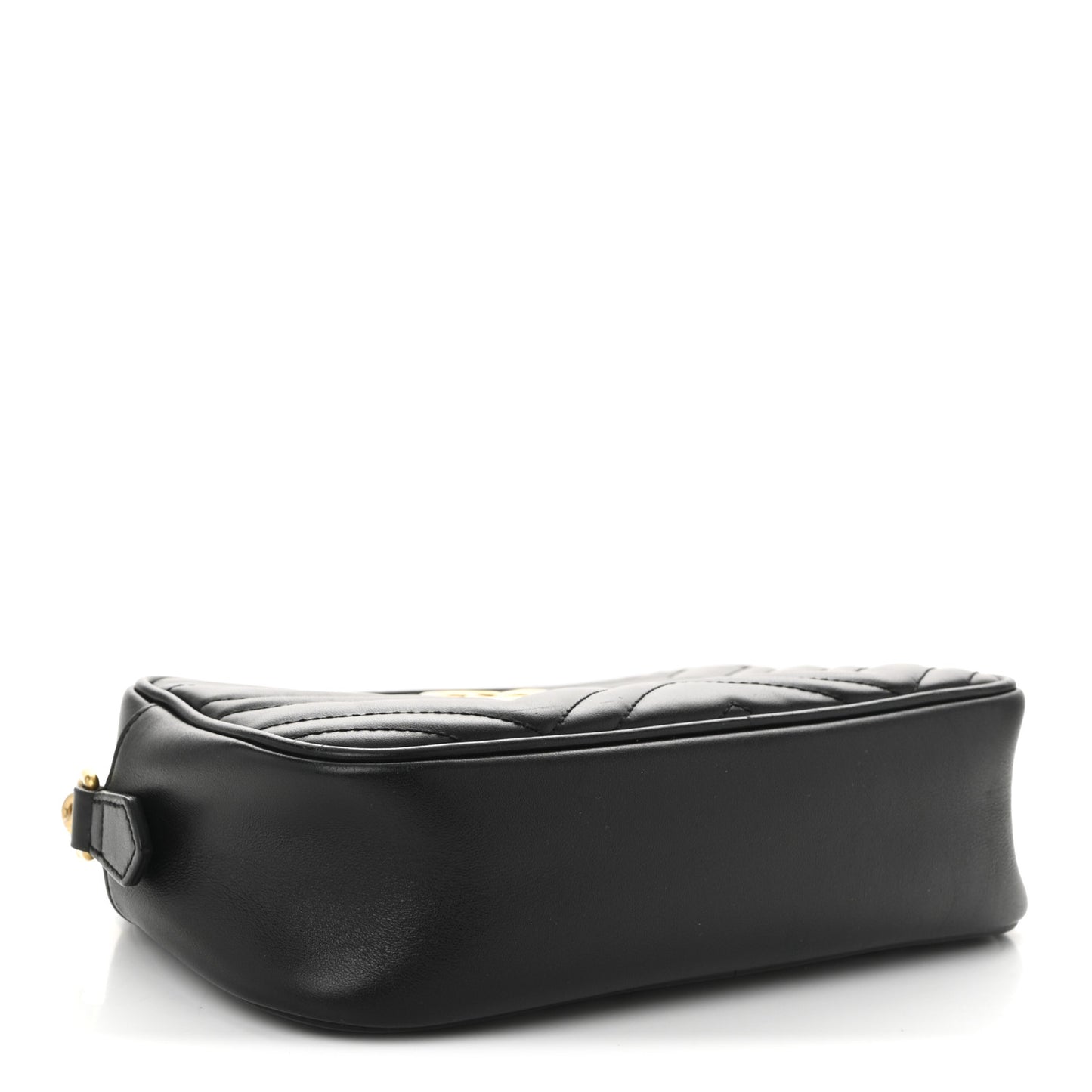 Calfskin Matelasse Small GG Marmont Chain Shoulder Bag Black