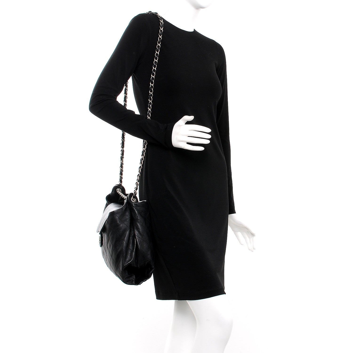 Chanel Calfskin Stitched Large Tote Black 2 of 10