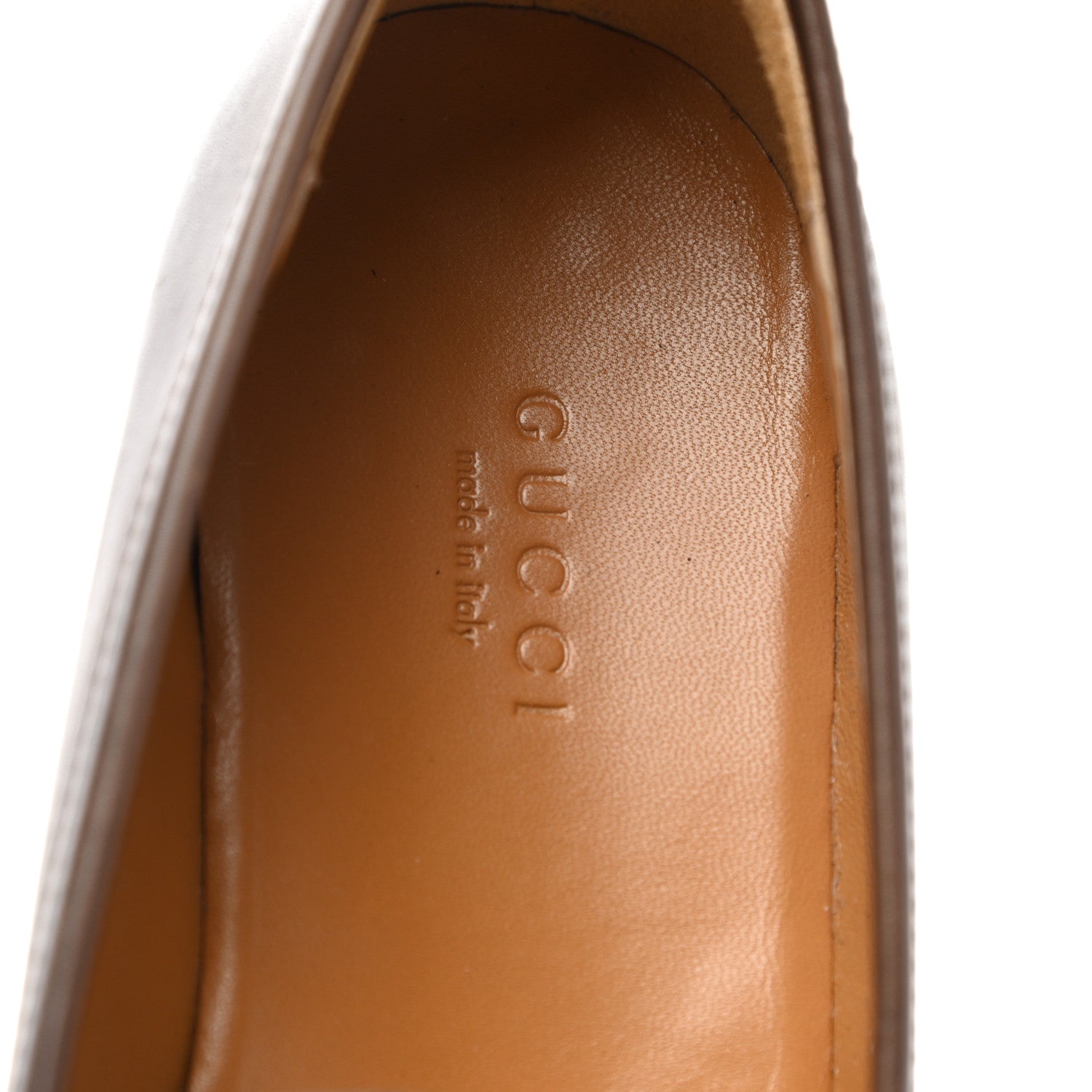Gucci Calfskin Womens Jordaan Loafers 38 Fondente Brown 6 of 8
