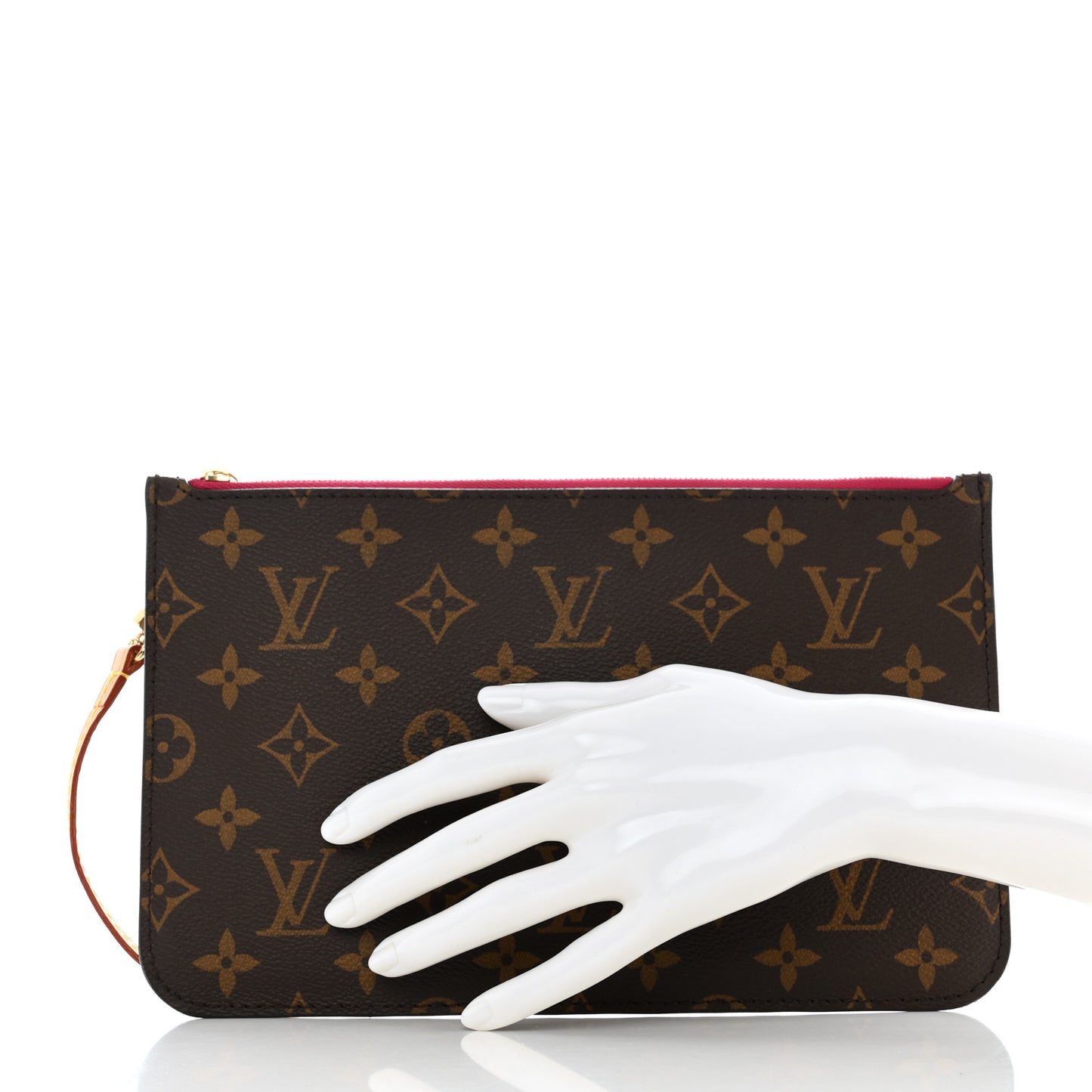 LOUIS VUITTON Monogram Neverfull MM GM Pochette Pivoine