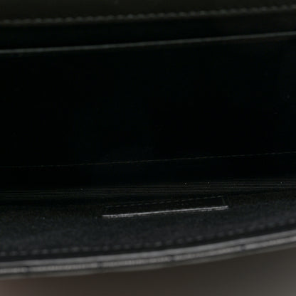 Saint Laurent Lambskin Carre Quilted Cassandre Pouch Clutch Black 5 of 6