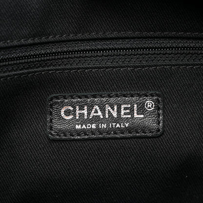 Chanel Calfskin Large Coco Eyelets Shopping Tote Black 6 of 10