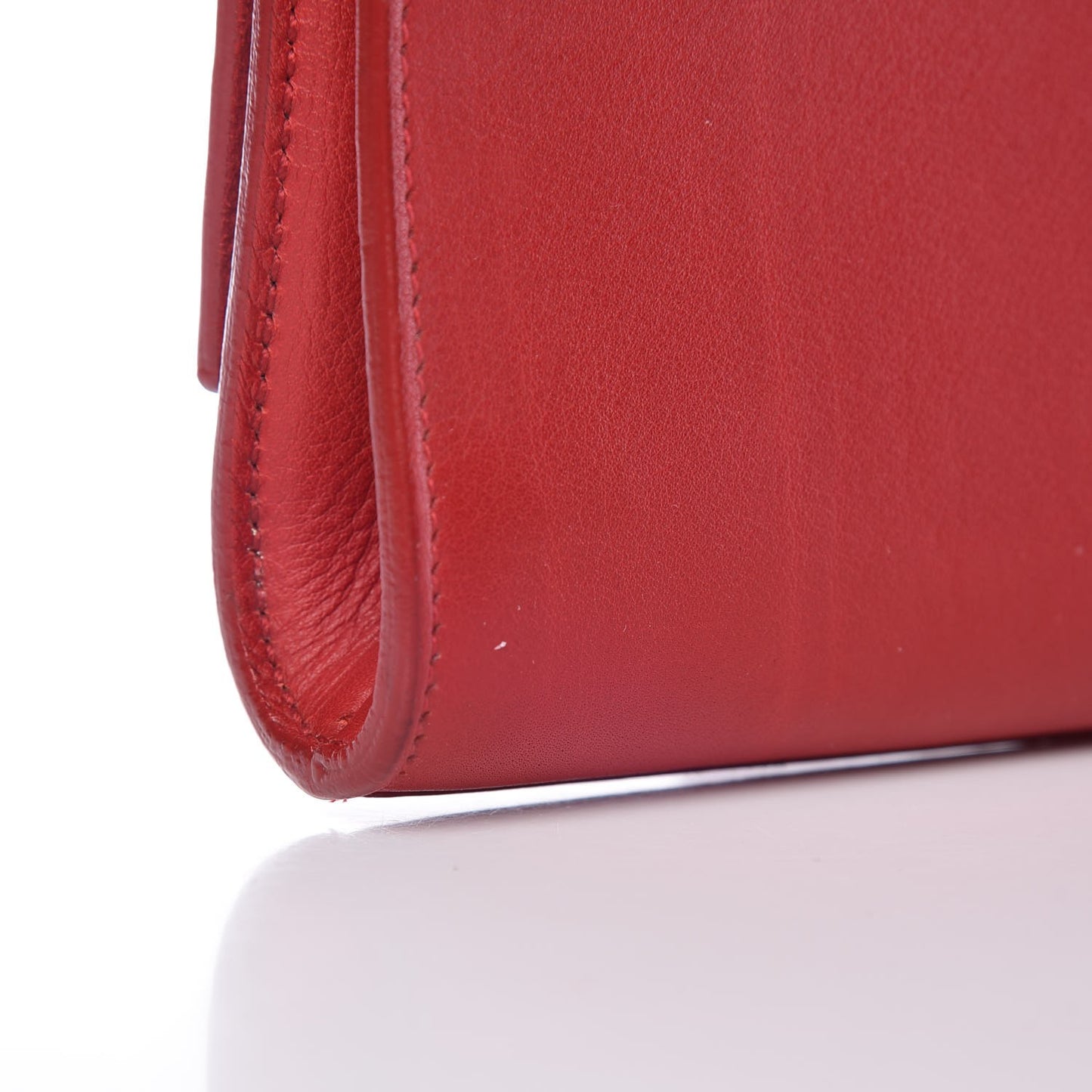 Calfskin Classic Y Ligne Clutch Red