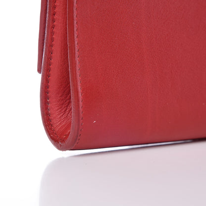 Saint Laurent Calfskin Classic Y Ligne Clutch Red 16 of 18
