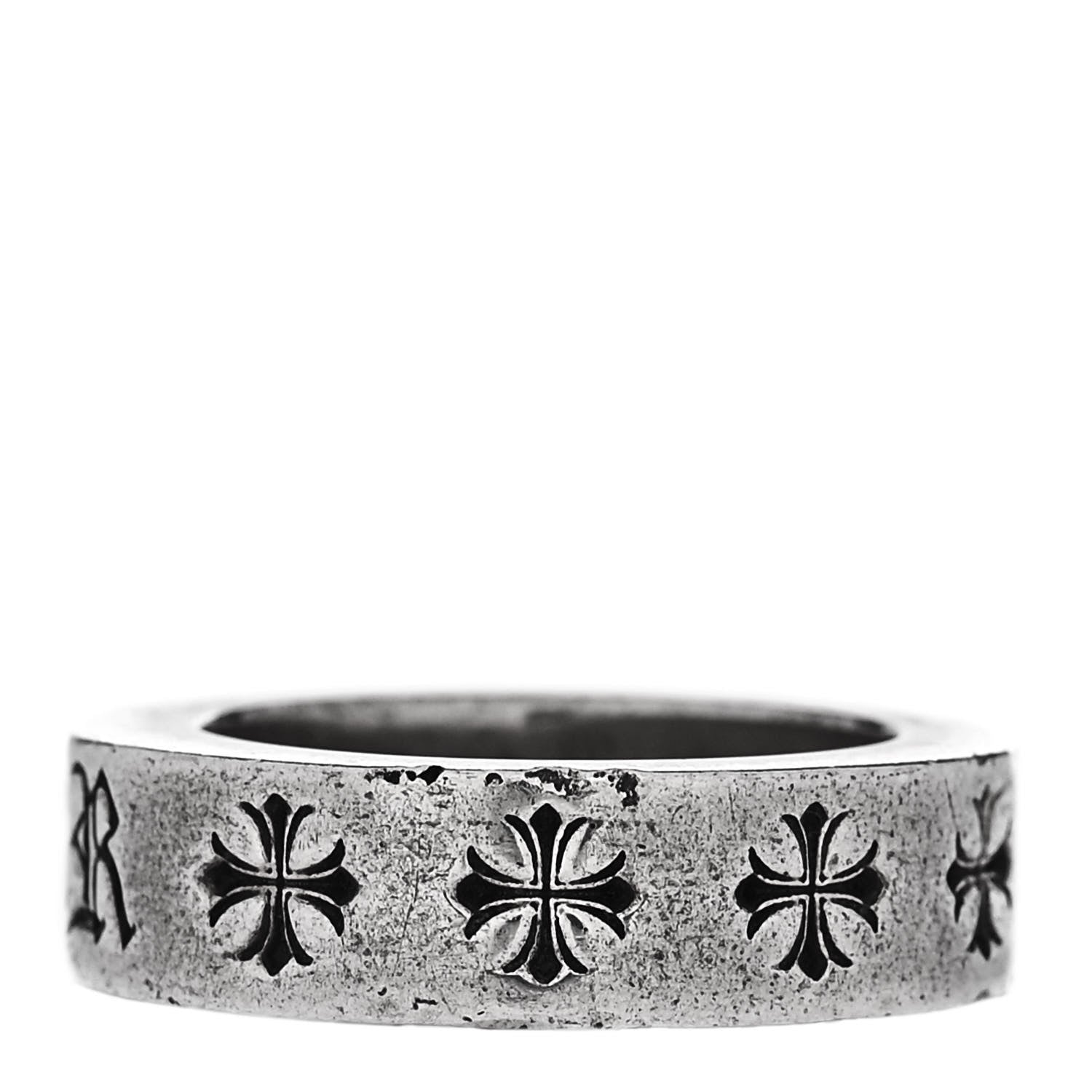 Chrome Hearts Sterling Silver Cross CH Forever Spacer Ring 48 4.5