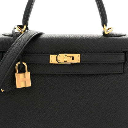 Hermes Togo Kelly Retourne 25 Black 8 of 11