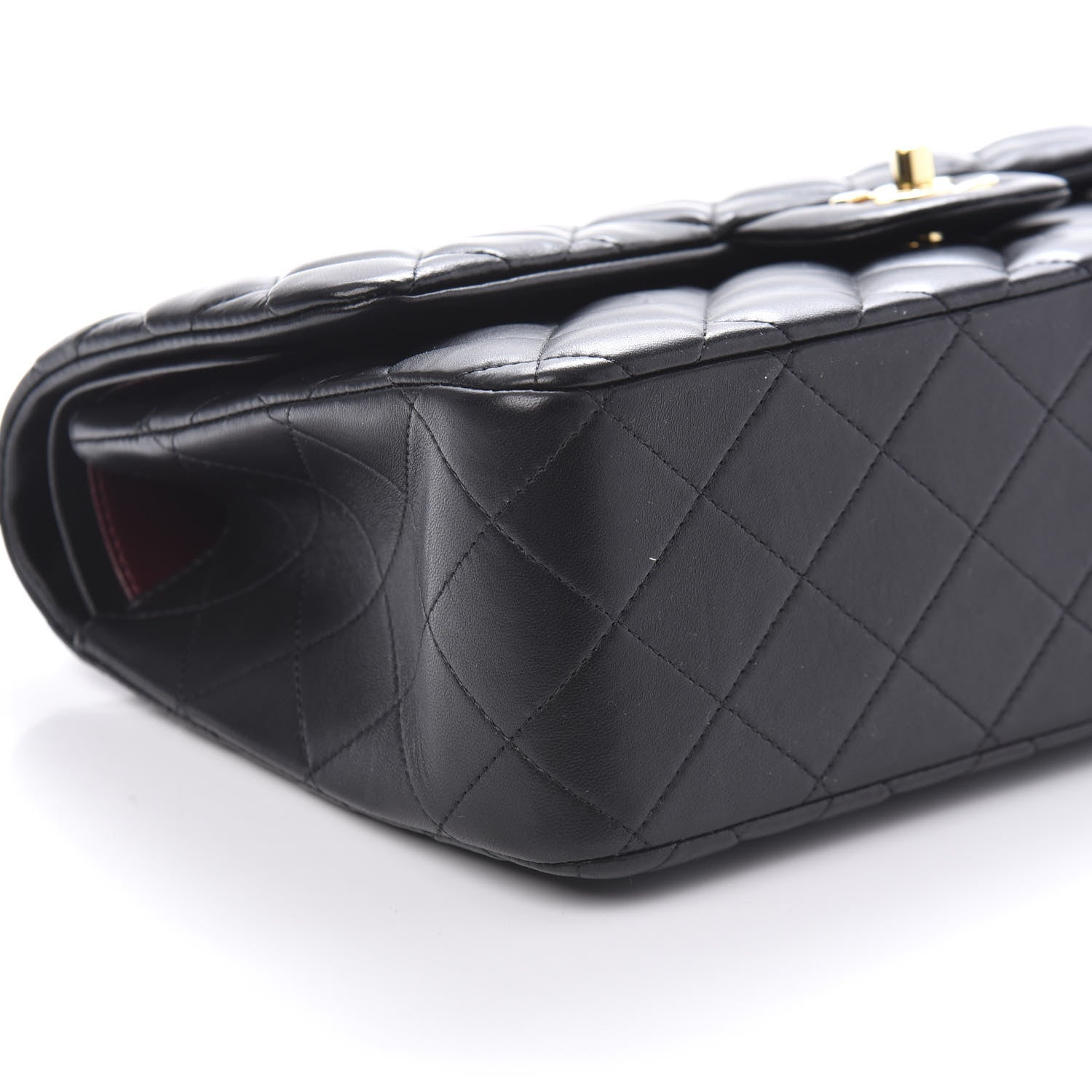 Chanel Lambskin Quilted Jumbo Double Flap Black 6 of 10