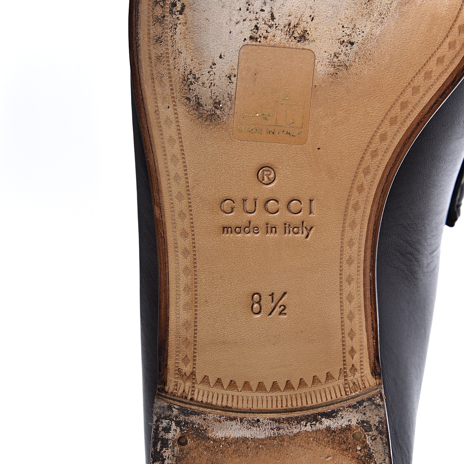 Gucci Calfskin Cirano Lux Web Mens 1953 Horsebit Loafers 8.5 Brown 7 of 8