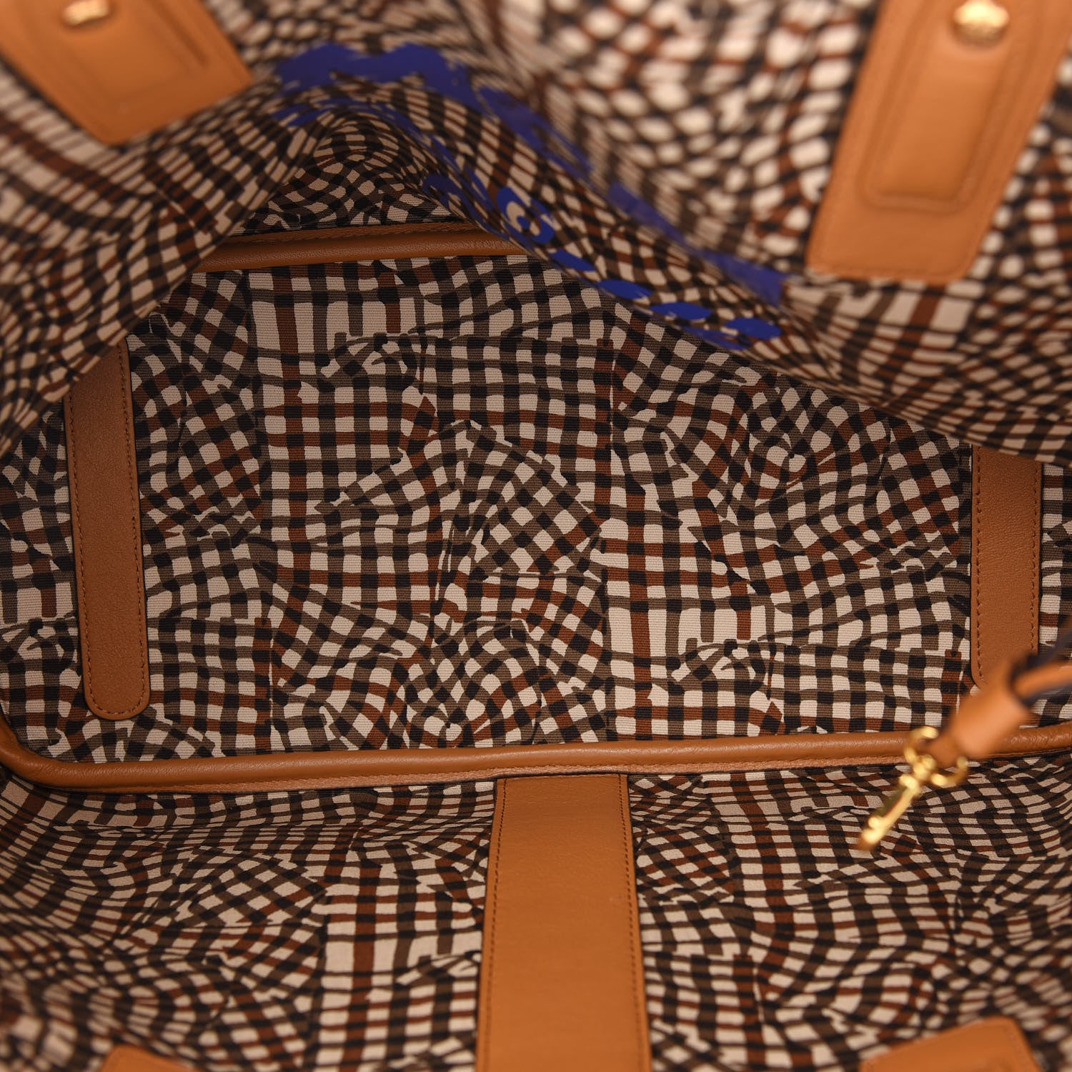 MCM Visetos Medium Liz Reversible Shopper Tote Cognac 9 of 14