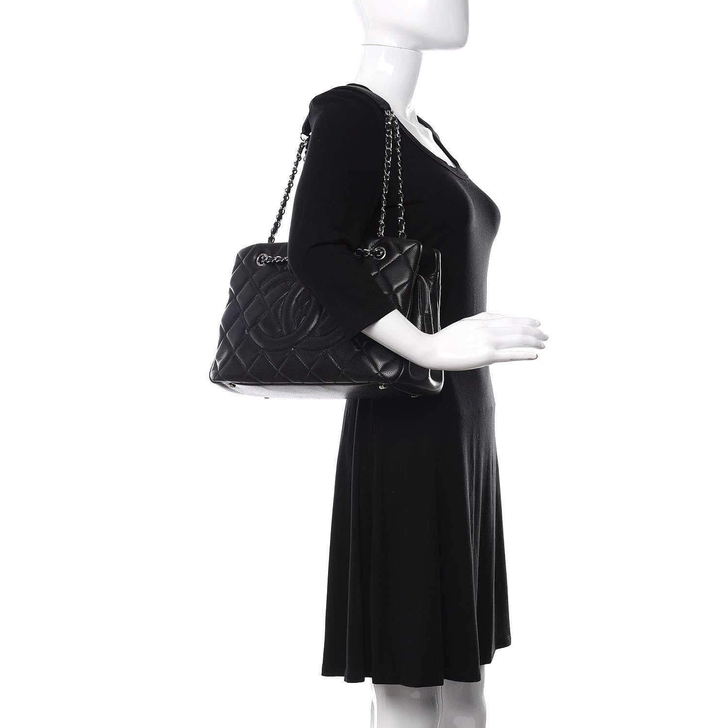 Chanel Caviar Quilted Timeless CC Soft Tote Black 2 of 14