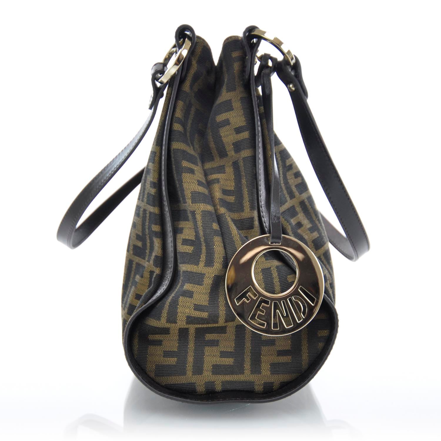 Fendi Zucca Cuoio Lucido Medium Chef Shopping Tote Tobacco Moro 6 of 10