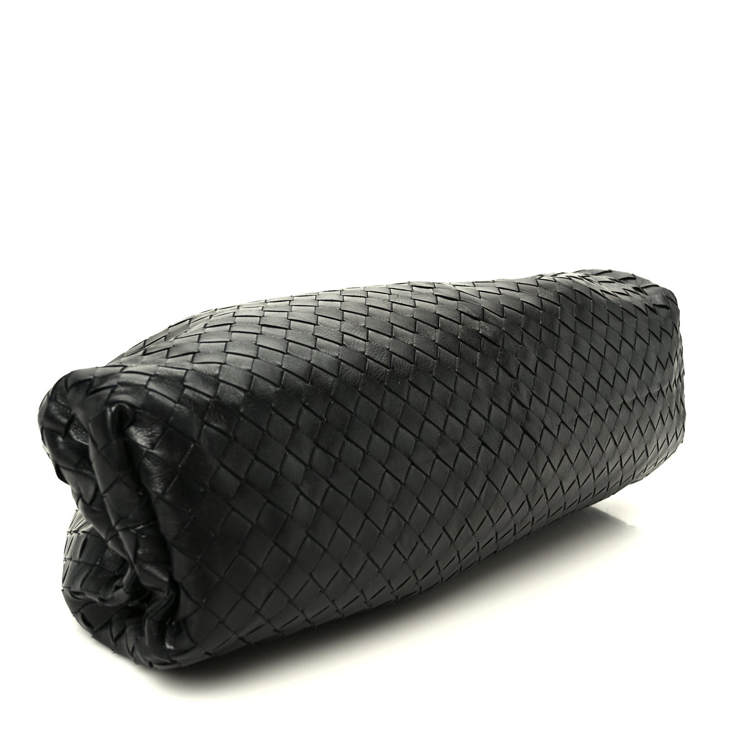 Nappa Maxi Intreccio The Pouch Oversized Clutch Black