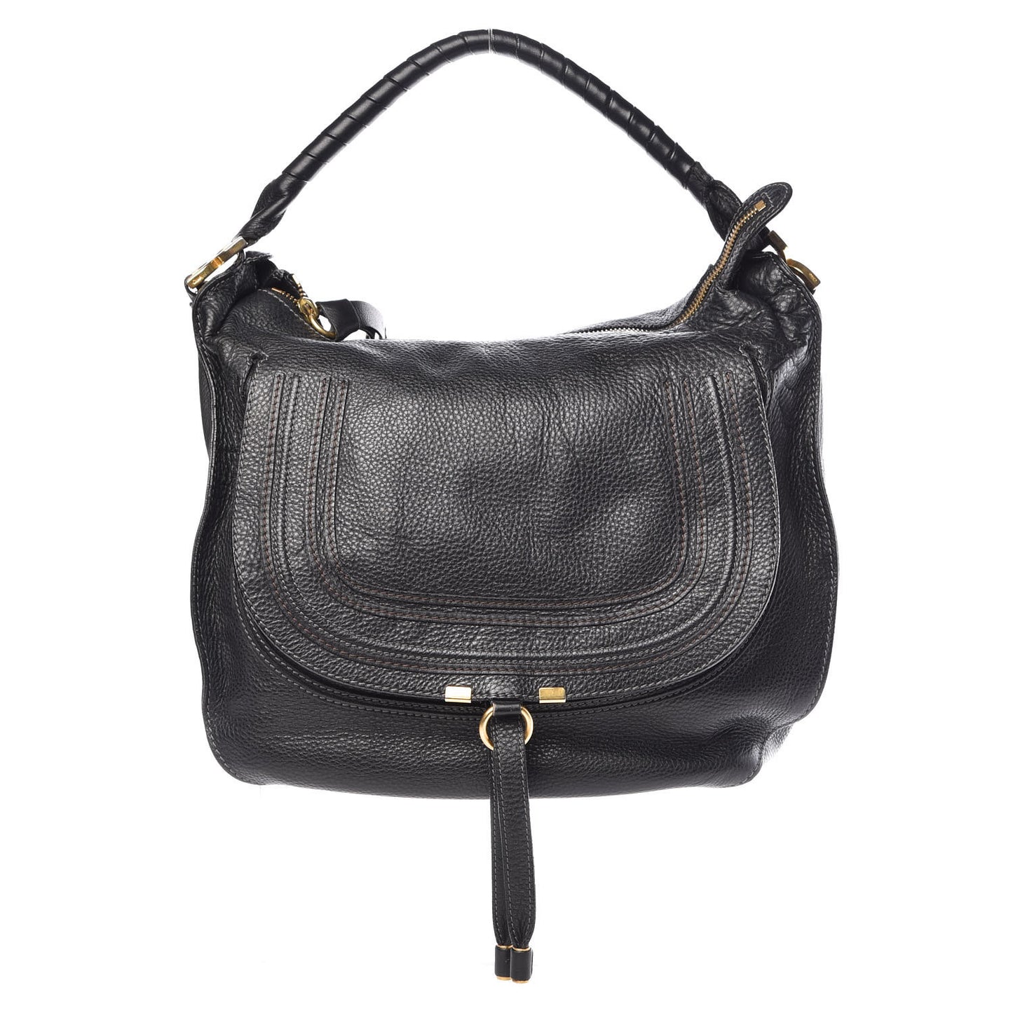 Calfskin Large Marcie Hobo Black