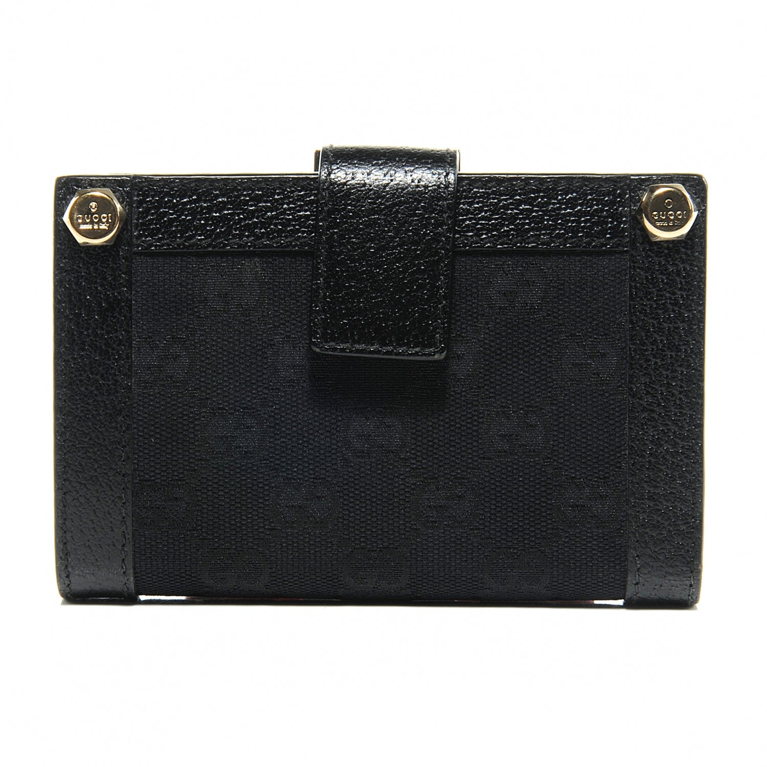 Gucci Leather Charmy French Wallet Black 1 of 7