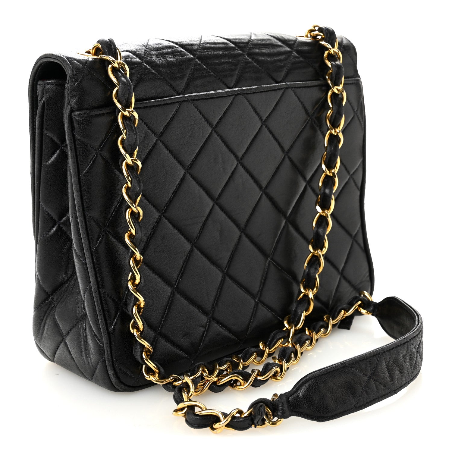 Chanel Lambskin Quilted Medium Single Flap Black 3 of 12